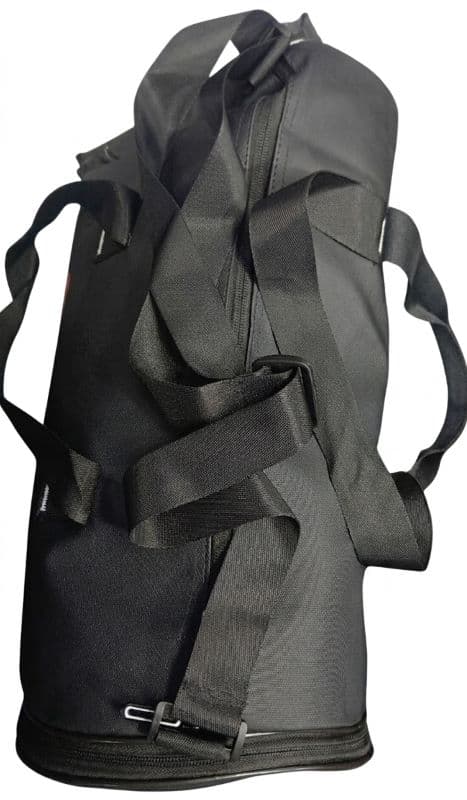 FILA Unisex Barrel Sports Bag – Black with White Logo - ছবি 3