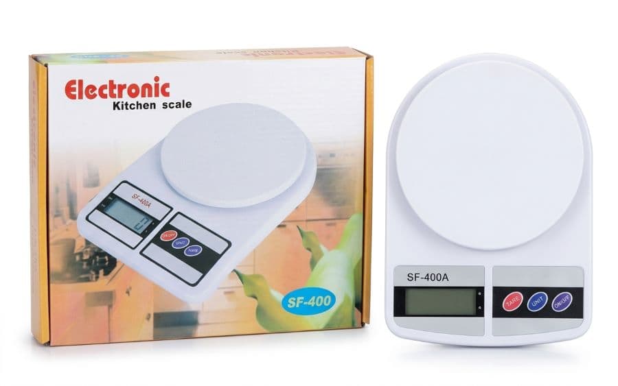 The selected region shows an SF-400 Electronic Kitchen Scale, which is a popular 10kg capacity digital food weighing machine.