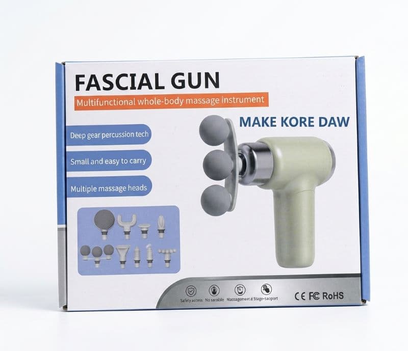 Light Age LM-130 3-Head Deep Tissue Fascia Massager Gun White