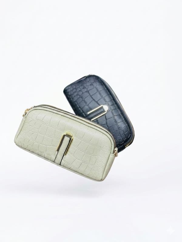 Croco PU Leather Mobile Side Crossbody Bag | ক্রোকো PU লেদার মোবাইল সাইড ক্রসবডি ব্যাগ