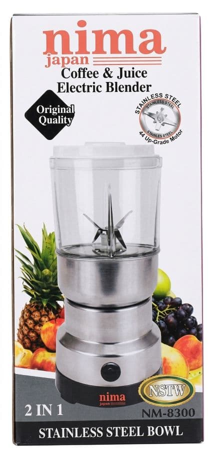 Nima Japan NM-8300 2-in-1 Coffee & Juice Electric Blender – Compact Kitchen Blender
