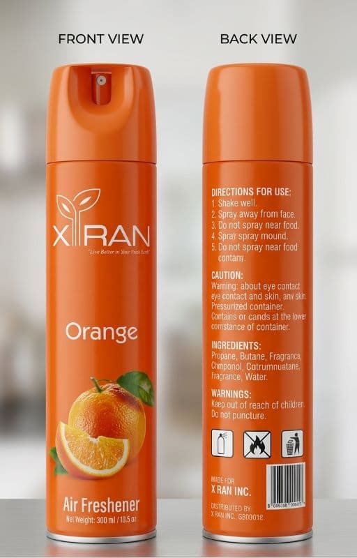 Xiran Orange Air Freshener Aerosol Spray 300ml