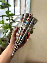  Anmol Kali Instant Mehendi Cone 6 Pcs Set (Pakistan) – ডার্ক কালার, 50-55g প্রতি কন