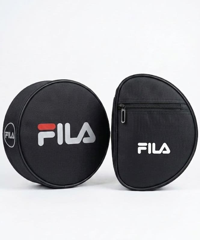 FILA Unisex Barrel Sports Bag – Black with White Logo - ছবি 2