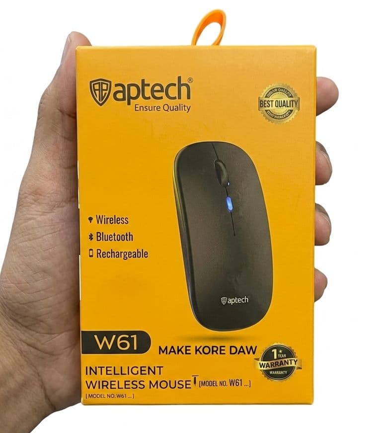 Aptech W61 Wireless Rechargeable Silent Mouse Black