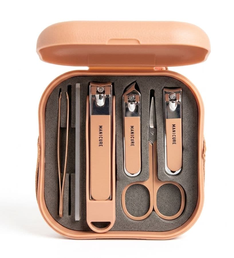 Rose Gold Stainless Steel Manicure Pedicure Grooming Set