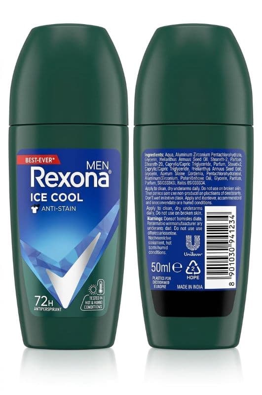 Rexona Men Ice Cool 72h Anti-Stain Roll-On 50ml