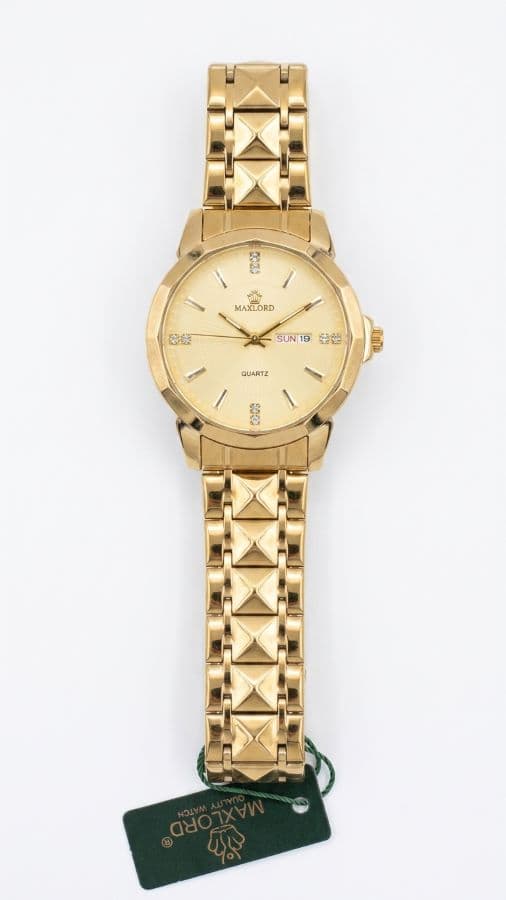 MAXLORD Luxury Gold Quartz Watch for Men