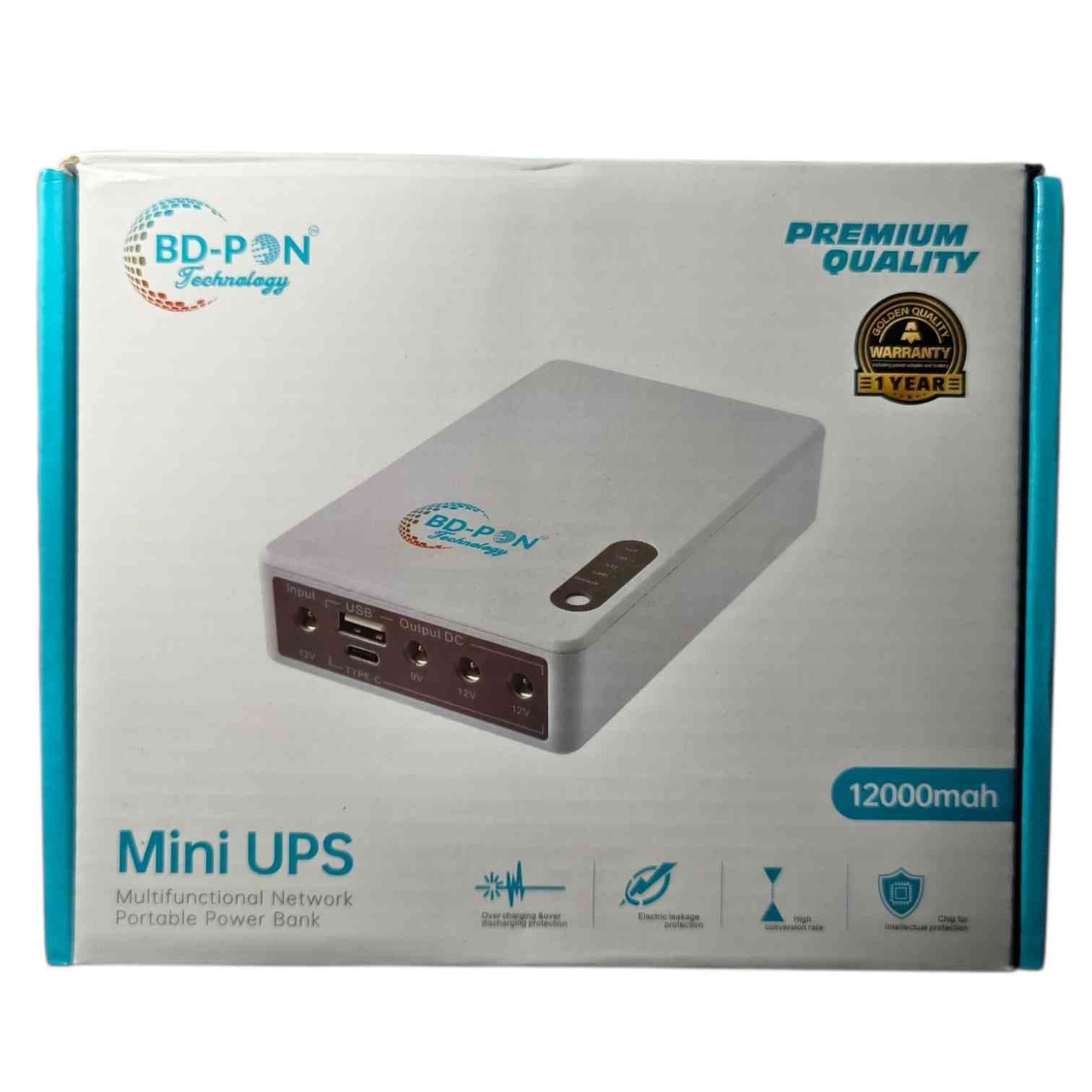BD-PON 12000mAh Multifunctional Mini UPS for Router & ONU