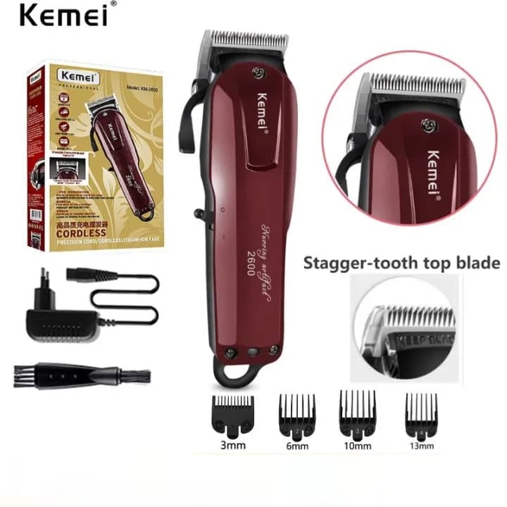Kemei KM-2600 Cordless Electric Hair Clipper & Beard Trimmer