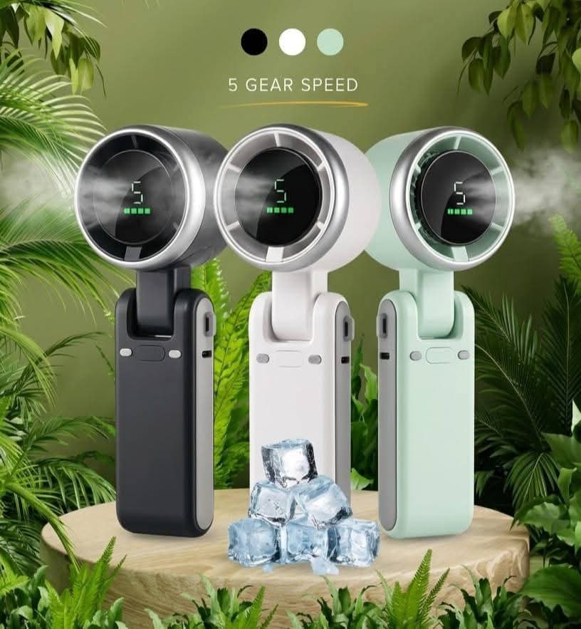 Turbo Fan HandheldRechargeable Fan Portable Mini Hand Fan USB Rechargeable Foldable Hanging Neck fanUSB Mini Portable Small Turbo Fan - Multicolor