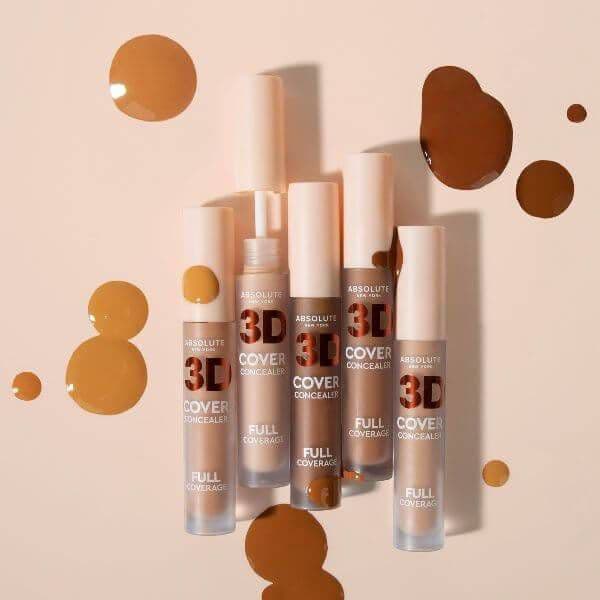 Absolute New York 3D Concealer – ফুল কভারেজ লং-লাস্টিং কনসিলার (Shades 1–5)