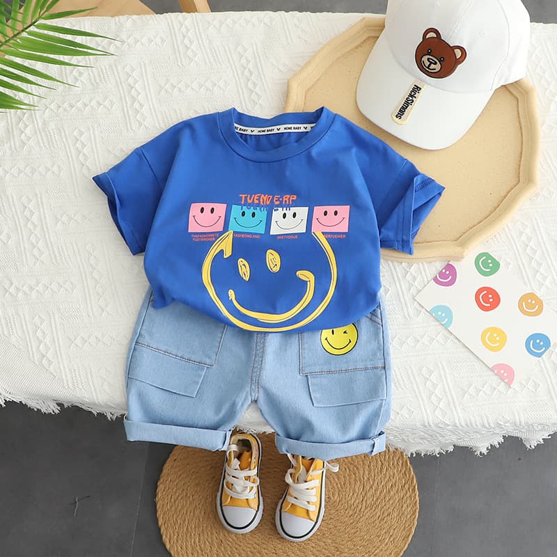 Premium Soft Cotton Kids Denim Jeans Pant & Cotton T-Shirt Set