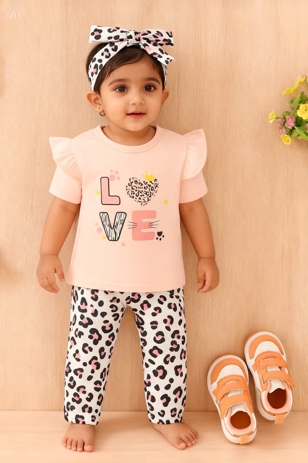 Premium Soft Cotton Girls Long T-Shirt & Pant Set