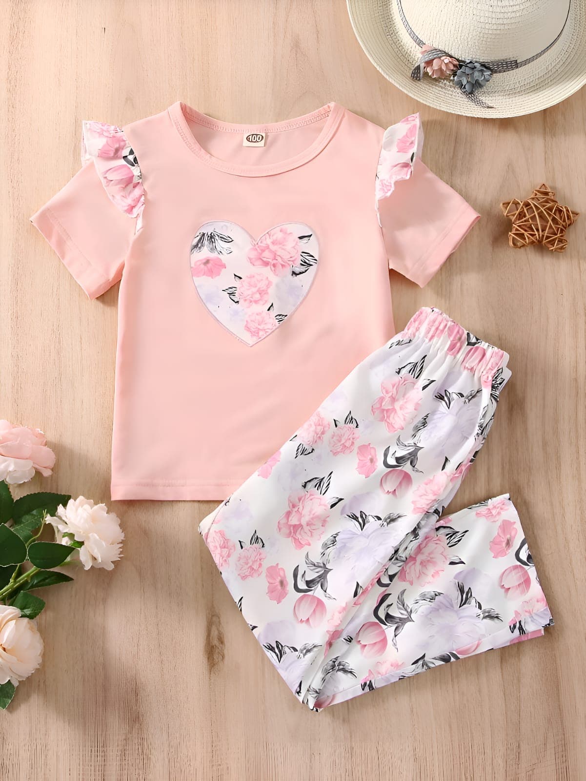Premium Soft Cotton Girls Long T-Shirt & Pant Set