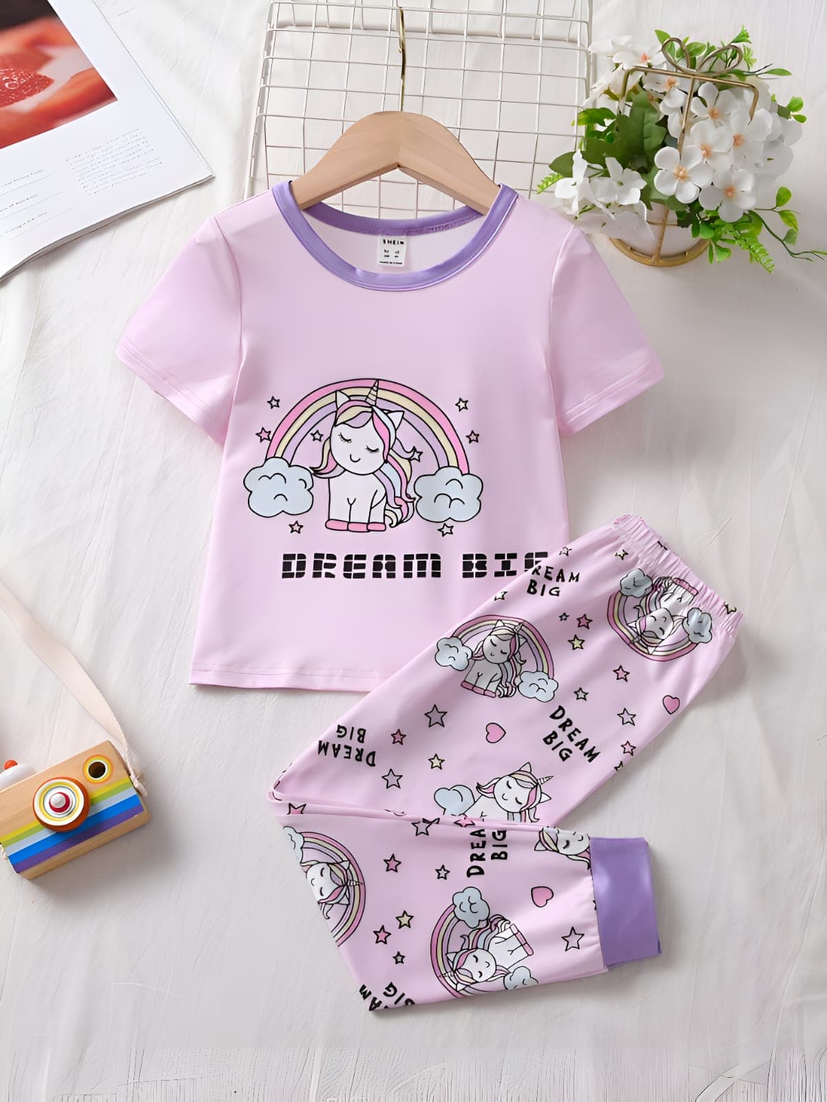 Premium Soft Cotton Girls Long T-Shirt & Pant Set
