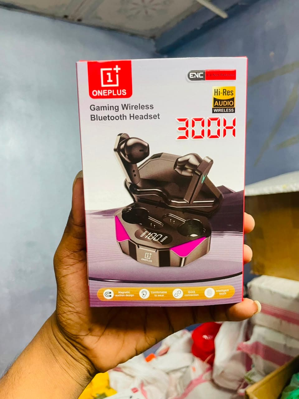 Hoco X15 Gaming TWS Wireless Earbuds – 65ms Low Latency, ENC Noise Reduction, LED Display Charging Case