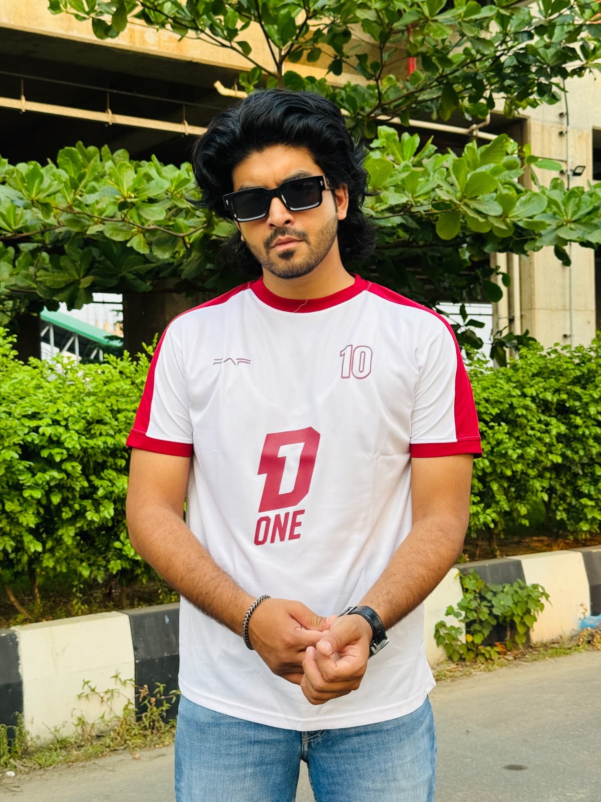 Premium Custom Sports White #3 Jersey | Chinigura Mesh Fabric | 135-145 GSM | Rubber Print | Contrast Design