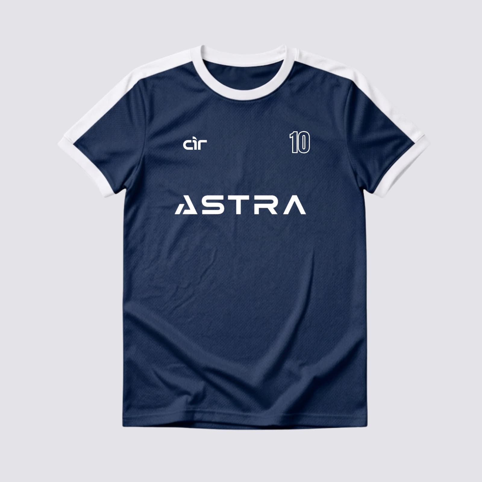 Premium Custom Sports Blue #3 Jersey | Chinigura Mesh Fabric | 135-145 GSM | Rubber Print | Contrast Design