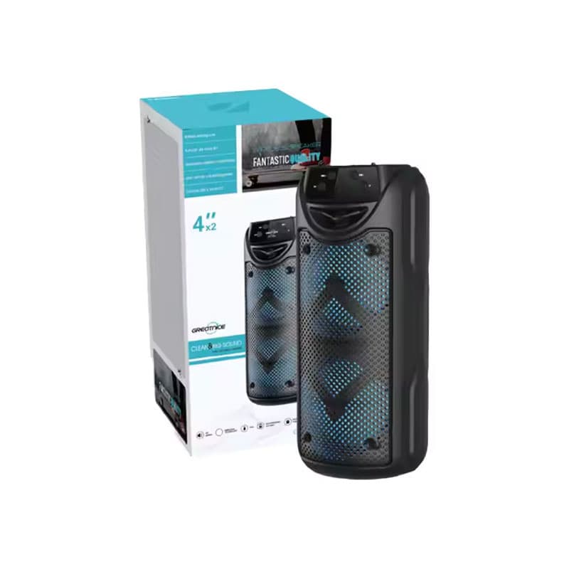 Greatnice GTS-1550 Portable Wireless Bluetooth Speaker | Dual Speaker Super Bass with FM, USB, TF & RGB Light