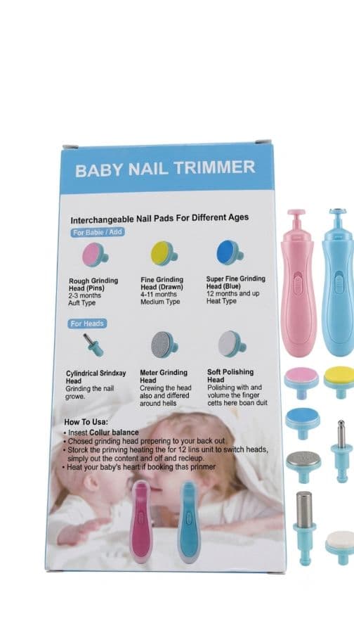 Baby Electric Nail Trimmer | Safe Electric Nail File & Polisher for Newborns, Infants & Toddlers