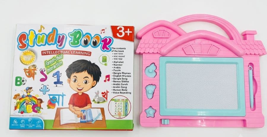📚🎨 Intelligence Learning Book (58 Pages) + Magnetic Drawing Board Combo Set